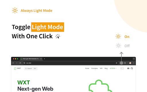 Always Light Mode  from Chrome web store to be run with OffiDocs Chromium online Always Light Mode  from Chrome web store to be run with OffiDocs Chromium online
