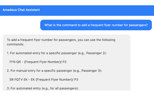Amadeus Chat Assistant  from Chrome web store to be run with OffiDocs Chromium online
