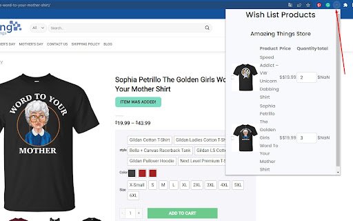 Amazing Things Store Wishlist  from Chrome web store to be run with OffiDocs Chromium online