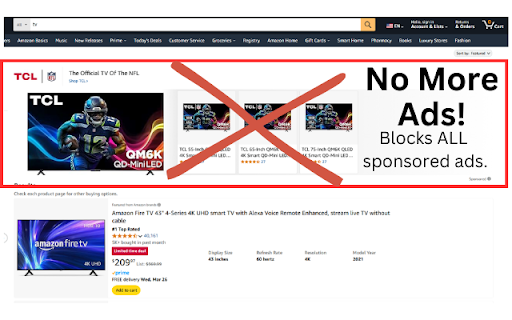 Amazon Ad Blocker  from Chrome web store to be run with OffiDocs Chromium online