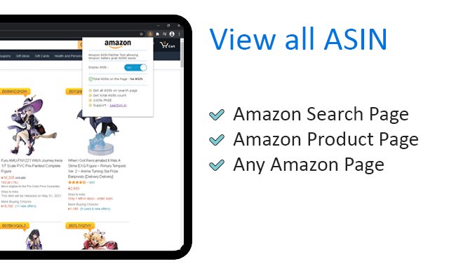 Amazon ASIN Viewer  from Chrome web store to be run with OffiDocs Chromium online