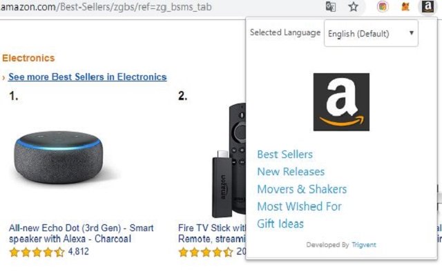 Amazon Bestseller uit de Chrome-webwinkel wordt uitgevoerd met OffiDocs Chromium online