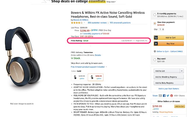 Amazon Deal Finder  from Chrome web store to be run with OffiDocs Chromium online
