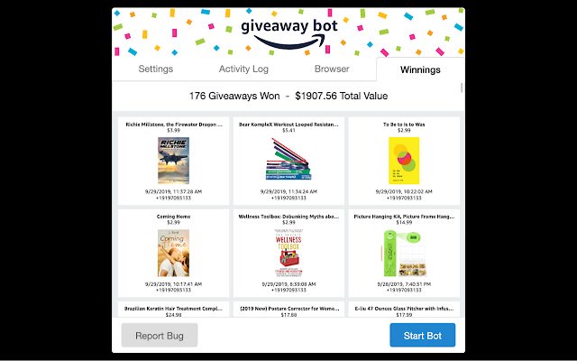 Amazon Giveaway Bot  from Chrome web store to be run with OffiDocs Chromium online