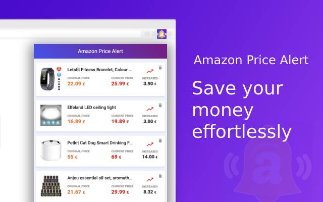 Сповіщення про ціну Amazon із веб-магазину Chrome, яке буде запускатися за допомогою OffiDocs Chromium онлайн