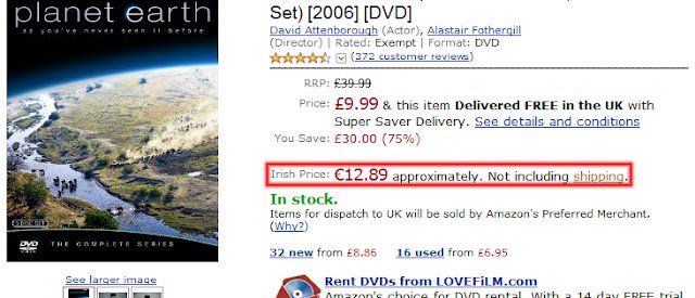 Amazon Prices for Ireland  from Chrome web store to be run with OffiDocs Chromium online