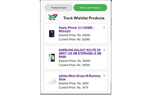Amazon Price Tracker  from Chrome web store to be run with OffiDocs Chromium online