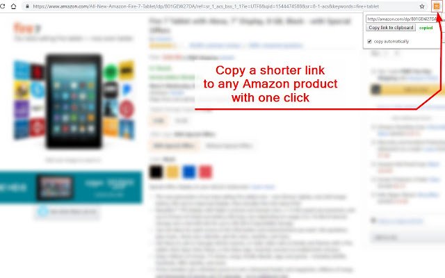 Amazon Product Link Shortener  from Chrome web store to be run with OffiDocs Chromium online