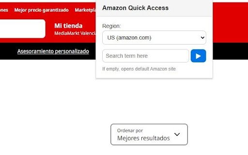 Amazon Quick Access  from Chrome web store to be run with OffiDocs Chromium online