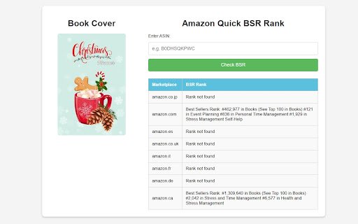 Amazon Quick BSR Rank  from Chrome web store to be run with OffiDocs Chromium online
