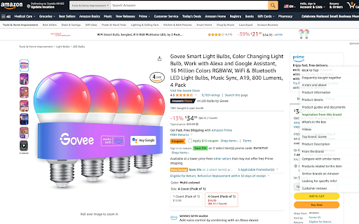 Amazon Quick Navigation  from Chrome web store to be run with OffiDocs Chromium online