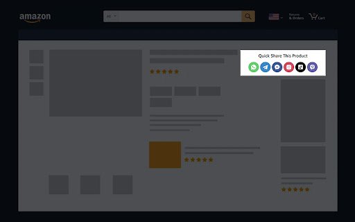Amazon Quick Share Buttons  from Chrome web store to be run with OffiDocs Chromium online