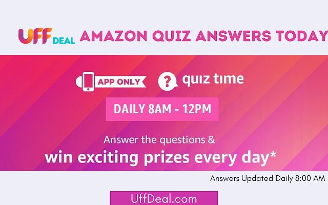Amazon Quiz Answers Today, Chrome web mağazasından OffiDocs Chromium çevrimiçi ile çalıştırılacak