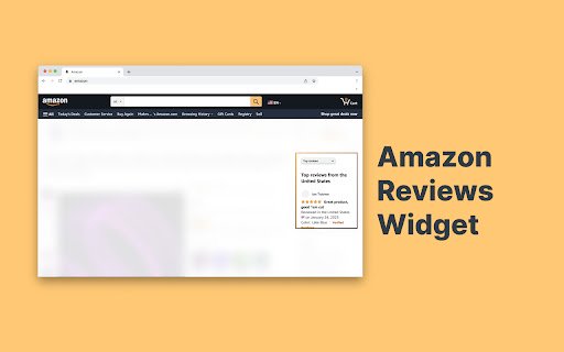 Amazon Reviews Widget  from Chrome web store to be run with OffiDocs Chromium online