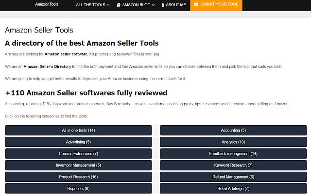 Amazon Seller Tools directory  from Chrome web store to be run with OffiDocs Chromium online