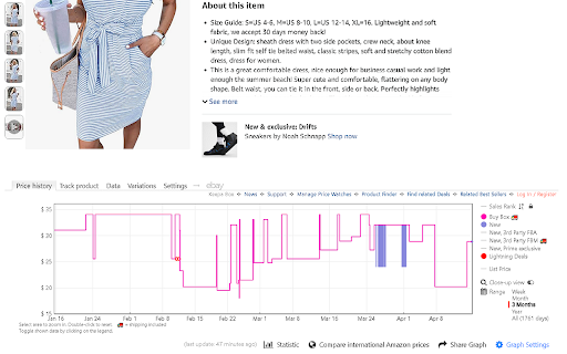 Amazons historical price  from Chrome web store to be run with OffiDocs Chromium online