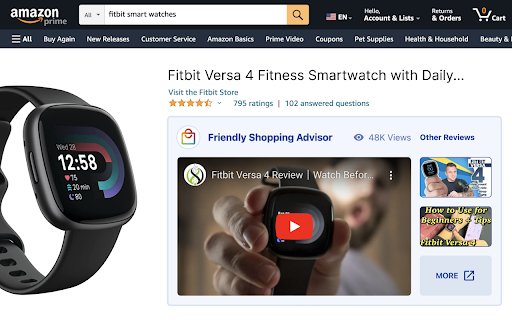 Amazon Shopping Assistant by Friendly  from Chrome web store to be run with OffiDocs Chromium online