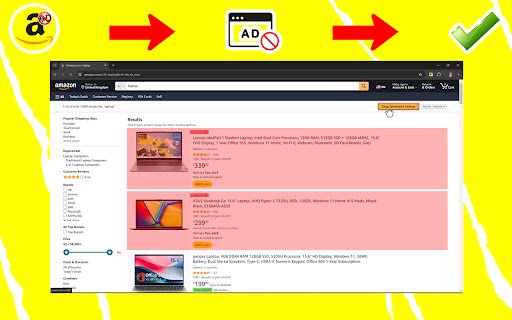 Amazon Sponsored Product Suppressor  from Chrome web store to be run with OffiDocs Chromium online