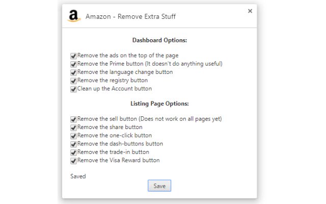 Amazon Tidy A Cleaner Amazon de la boutique en ligne Chrome doit être exécuté avec OffiDocs Chromium en ligne