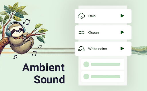 Ambient sound  from Chrome web store to be run with OffiDocs Chromium online