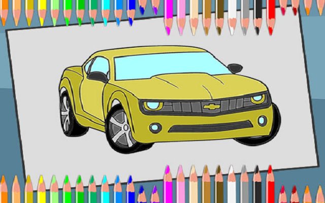 Le livre de coloriage American Cars de la boutique en ligne Chrome sera exécuté avec OffiDocs Chromium en ligne