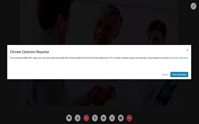 American Well Screensharing Extension  from Chrome web store to be run with OffiDocs Chromium online