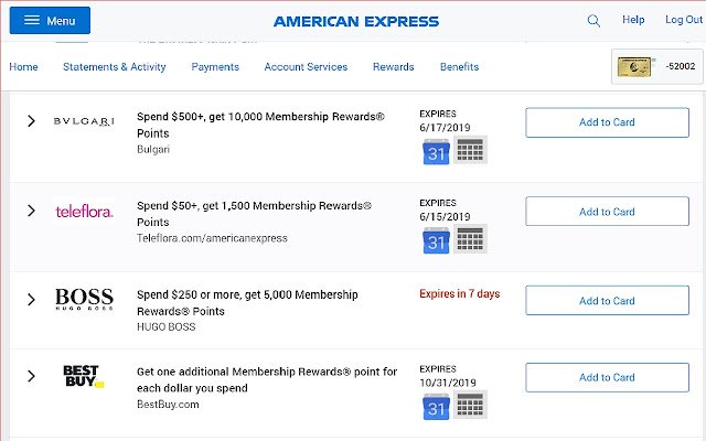 AmEx Offer Reminders WandrMe  from Chrome web store to be run with OffiDocs Chromium online