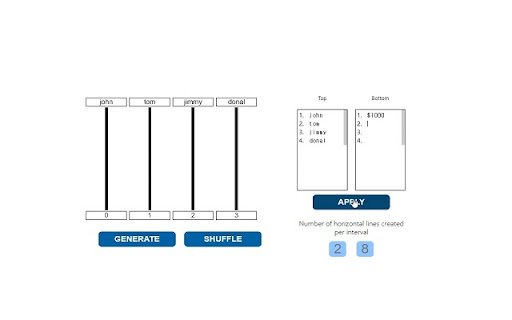 Amidakuji (Ladder Lottery)  from Chrome web store to be run with OffiDocs Chromium online