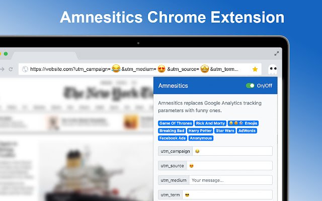 Amnesitika aus dem Chrome-Webshop, die mit OffiDocs Chromium online ausgeführt werden sollen