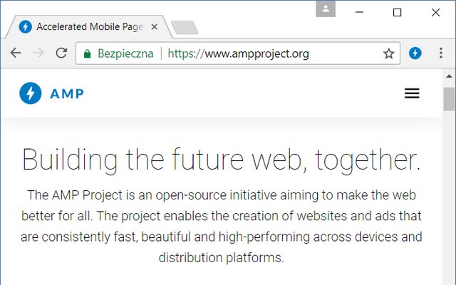 AMP Browser Extension  from Chrome web store to be run with OffiDocs Chromium online