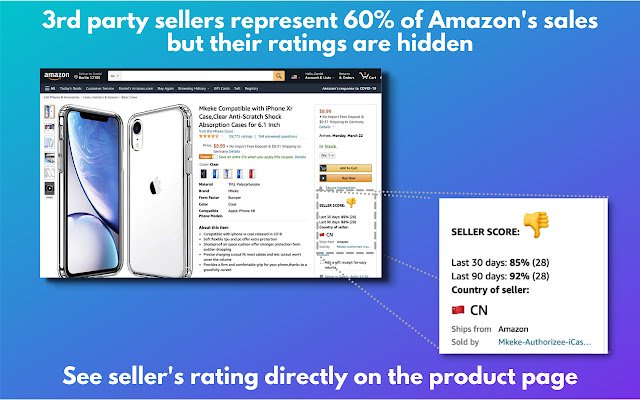 Amz 3rd party seller ratings from Chrome web store to be run with OffiDocs Chromium online Amz 3rd party seller ratings from Chrome web store to be run with OffiDocs Chromium online