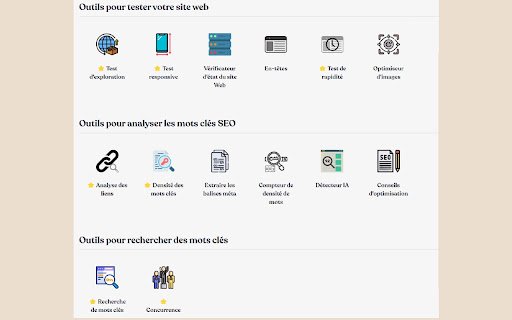Analyseur SEO DURLs  from Chrome web store to be run with OffiDocs Chromium online