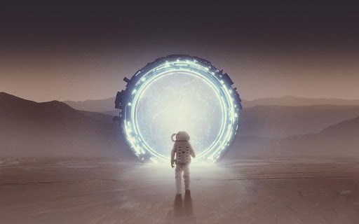 An astronaut approaches  from Chrome web store to be run with OffiDocs Chromium online