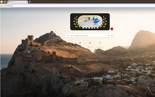 ancient city perched atop a mountain during sunset  from Chrome web store to be run with OffiDocs Chromium online