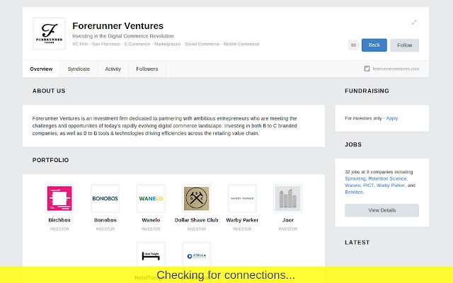 AngelList/500 Startups Connection Highlighter  from Chrome web store to be run with OffiDocs Chromium online
