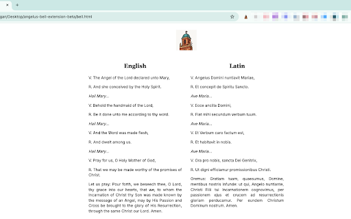 Angelus Bell  from Chrome web store to be run with OffiDocs Chromium online