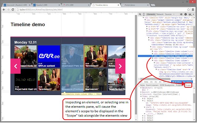 Angular Chrome  from Chrome web store to be run with OffiDocs Chromium online