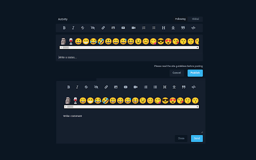 Anilist Emoji Extension  from Chrome web store to be run with OffiDocs Chromium online