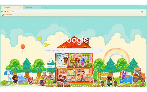 Animal Crossing Theme  from Chrome web store to be run with OffiDocs Chromium online