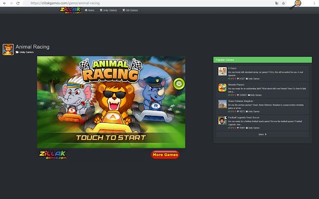 Animal Racing dal negozio web di Chrome verrà eseguito con OffiDocs Chromium online