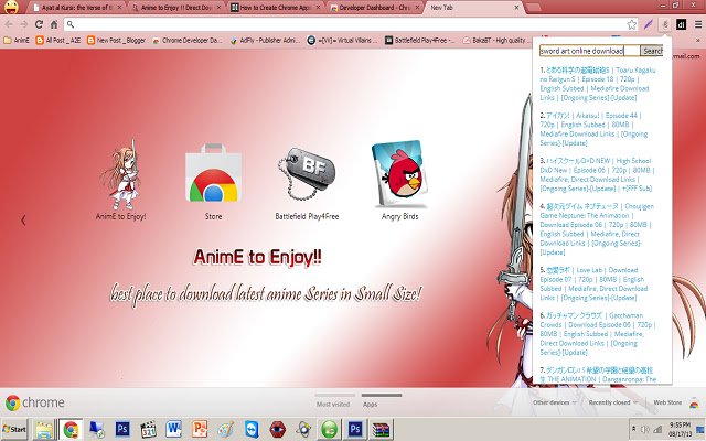 AnimE2สนุก! จาก Chrome เว็บสโตร์เพื่อใช้งานกับ OffiDocs Chromium ทางออนไลน์