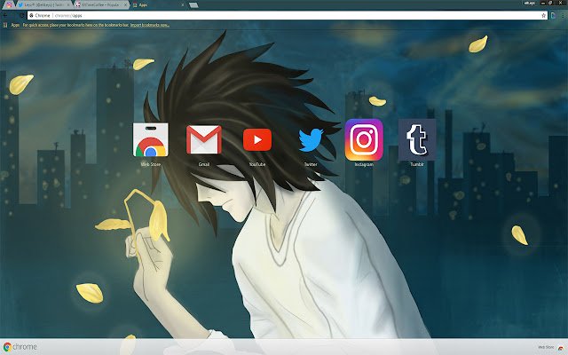 Anime Death Note L | Petal City Flower 2018 aus dem Chrome-Webshop wird mit OffiDocs Chromium online ausgeführt