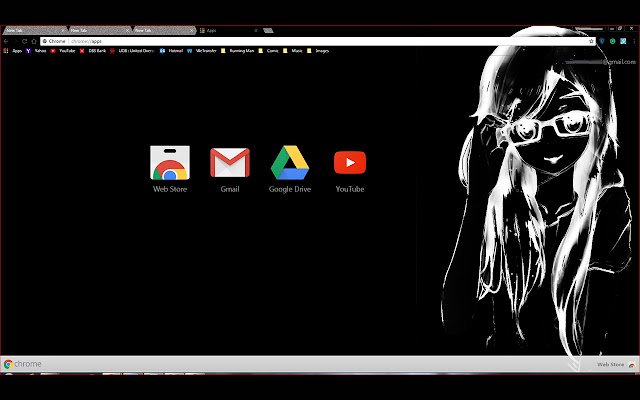 Anime Girl Black Theme 07 dari toko web Chrome untuk dijalankan dengan OffiDocs Chromium online