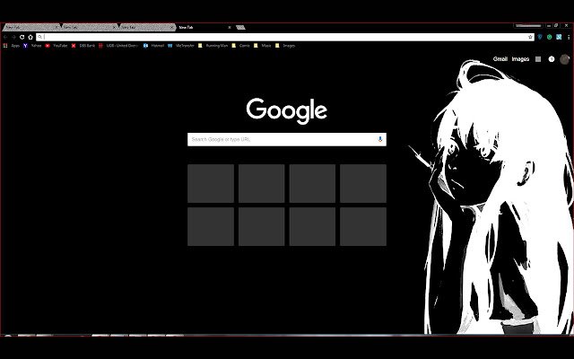 Tema Anime Girl Dark Black da Chrome Web Store para ser executado com OffiDocs Chromium online