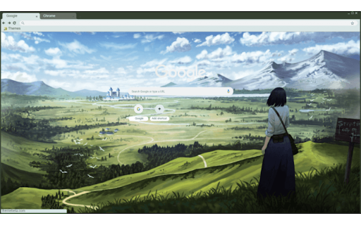 Anime girl landscape  from Chrome web store to be run with OffiDocs Chromium online