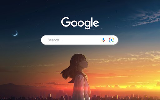 Anime Girl School Uniform Student Sunset Scenery Anime Theme  from Chrome web store to be run with OffiDocs Chromium online