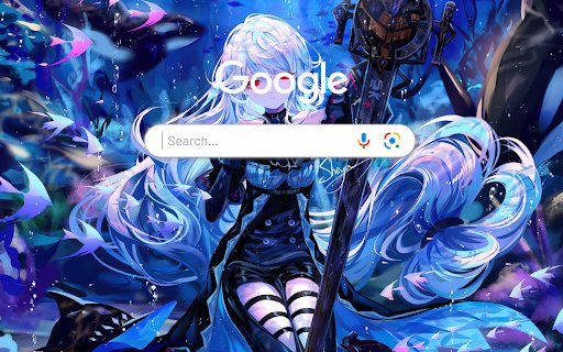 Anime Girl Sword Underwater Skadi Arknights Anime Theme  from Chrome web store to be run with OffiDocs Chromium online