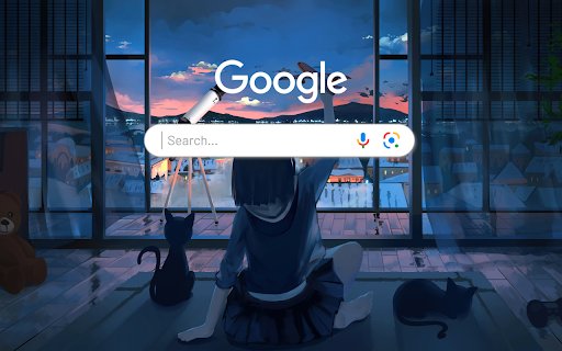 Anime Girl with Cat Bacony Anime Theme  from Chrome web store to be run with OffiDocs Chromium online