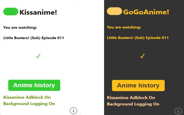 Chrome 网上商店的 Anime Logger 将与 OffiDocs Chromium 在线一起运行