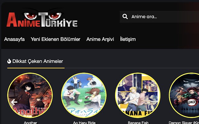 Anime Türkiye מחנות האינטרנט של Chrome תופעל עם OffiDocs Chromium באינטרנט